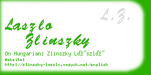 laszlo zlinszky business card